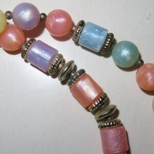 Vintage Pastel Beaded Necklace